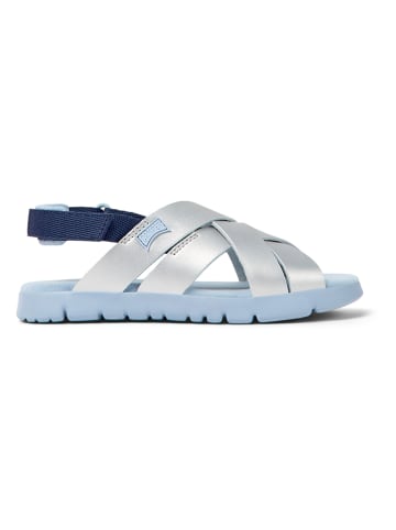 Camper Sandalen in Silber/ Hellblau