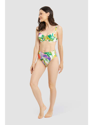 Rösch Biustonosz bikini w kolorze zielono-białym