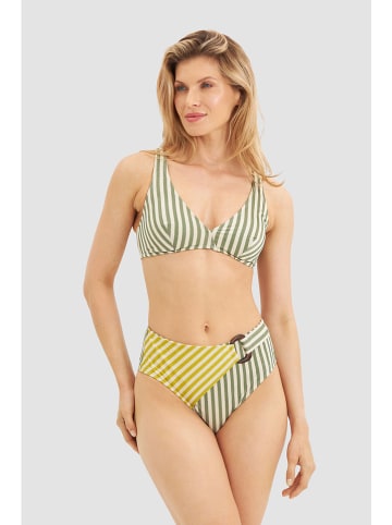 Féraud Biustonosz bikini w kolorze zielono-żółto-kremowym