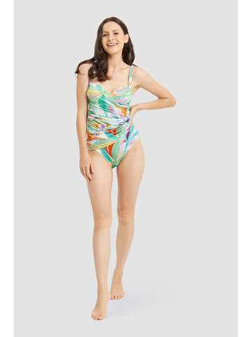 Féraud Tankini in Grün/ Orange/ Weiß