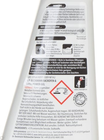 Dr. Beckmann 3er-Set: Backofen- und Grillreiniger Spray "Power-Gel", je 375 ml