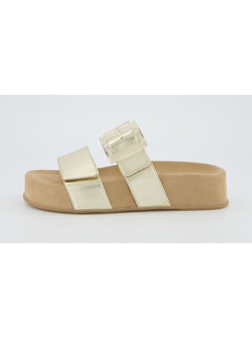 Paul Green Leren slippers beige
