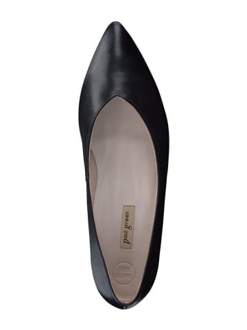 Paul Green Leder-Ballerinas in Schwarz