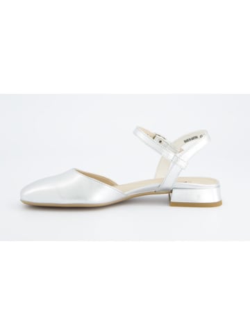 Paul Green Leren slingballerina's zilverkleurig