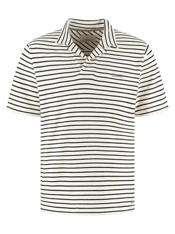 DSTREZZED Poloshirt in Creme/ Schwarz