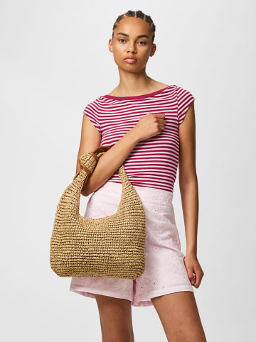 Pieces Schultertasche in Beige - (B)38 x (H)25 x (T)7 cm