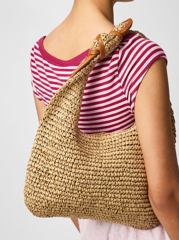 Pieces Schoudertas beige - (B)38 x (H)25 x (T)7 cm