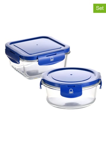 Benetton 2-delige set: vershouddozen blauw - 570 ml
