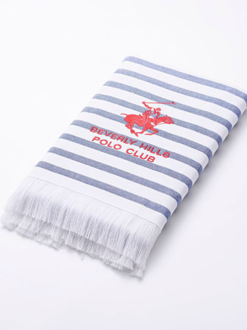 Beverly Hills Polo Club Fouta w kolorze biało-niebieskim