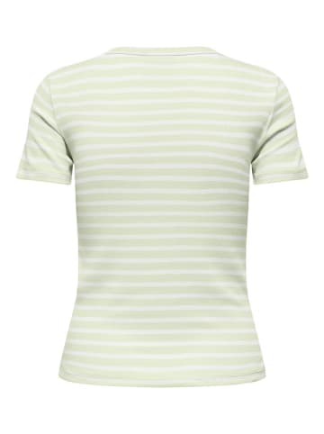 JDY Shirt "Lucky" lichtgroen/wit