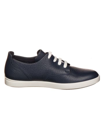 Ecco Skórzane sneakersy "Leisure" w kolorze granatowym