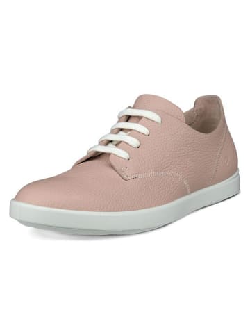 Ecco Skórzane sneakersy "Leisure" w kolorze jasnoróżowym