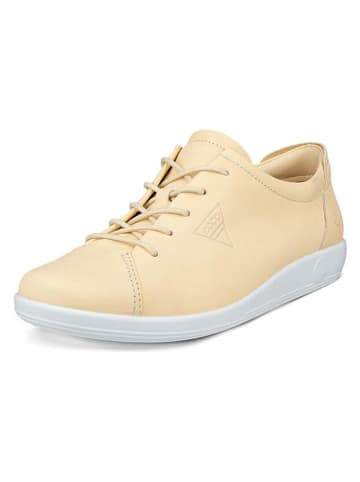 Ecco Leder-Sneakers "Soft 2.0" in Gelb