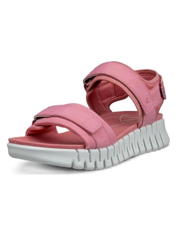Ecco Leder-Sandalen "Gruuv Sol" in Rosa