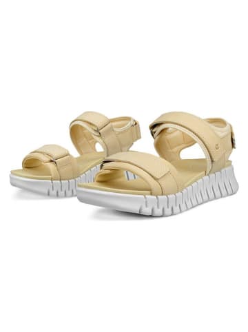 Ecco Leder-Sandalen "Gruuv Sol" in Beige