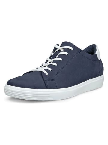 Ecco Leren sneakers "Classic" donkerblauw/wit