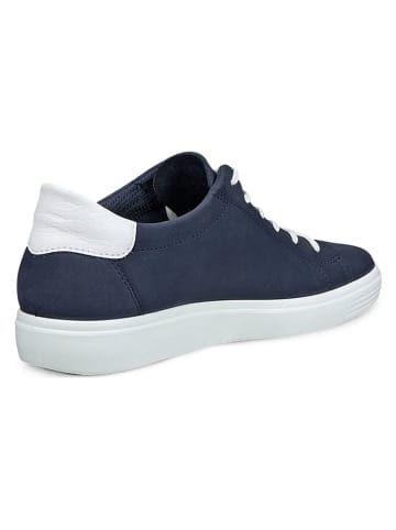 Ecco Leder-Sneakers "Classic" in Dunkelblau/ Weiß