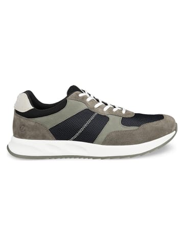 Ecco Leren sneakers "Otm" kaki/zwart