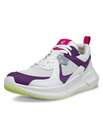 Ecco Skórzane sneakersy "Biom 2.2" w kolorze biało-fioletowym