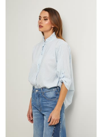 Fleur de Lin Bluse in Hellblau