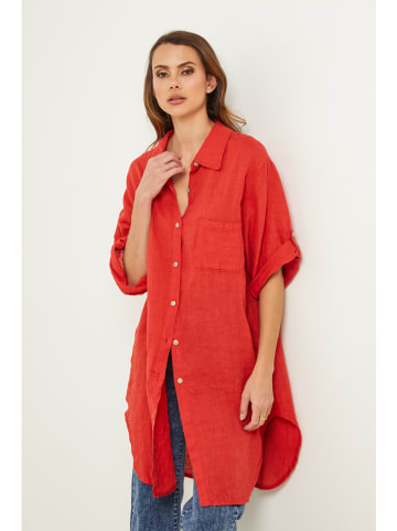 Fleur de Lin Leinen-Tunika "Berline" in Rot