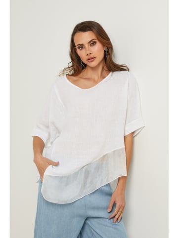 Fleur de Lin Bluse in Weiß