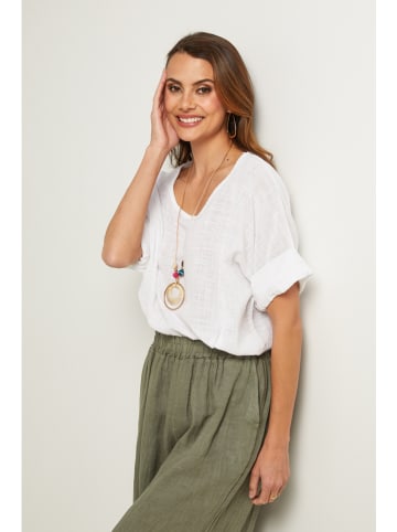 Fleur de Lin Bluse "Caliba" in Weiß