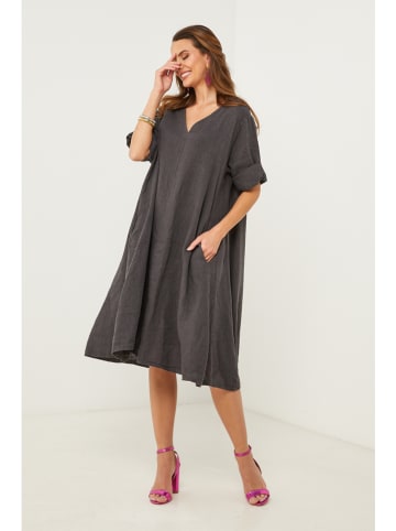 Fleur de Lin Kleid in Anthrazit