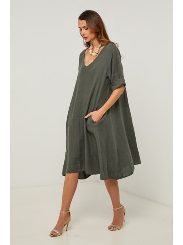 Fleur de Lin Kleid in Grün