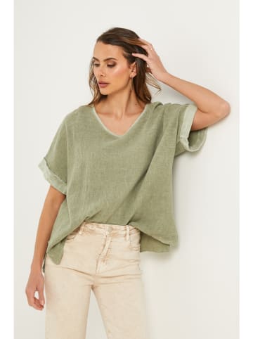Fleur de Lin Bluse in Grün