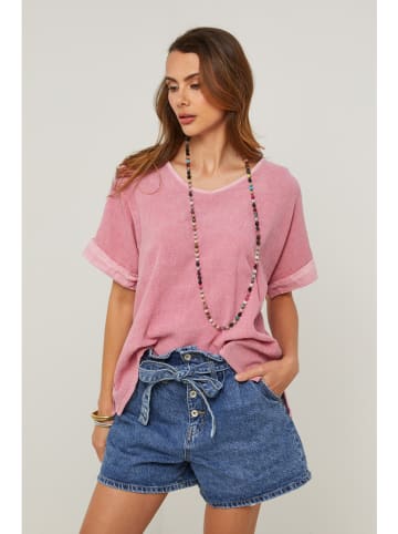 Fleur de Lin Leinen-Bluse "Gallieni" in Rosa