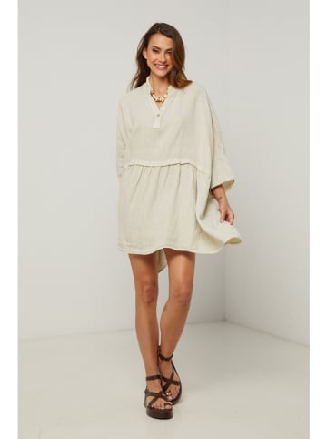 Fleur de Lin Leinen-Kleid "Guela" in Creme
