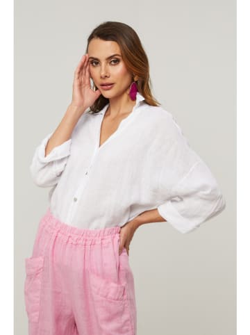 Fleur de Lin Leinen-Bluse "Iloine" in Weiß
