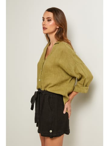 Fleur de Lin Lniana bluzka "Iloine" w kolorze khaki