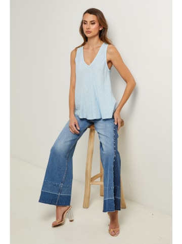 Fleur de Lin Bluse in Hellblau