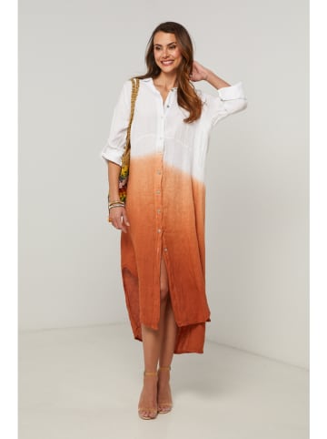 Fleur de Lin Jurk wit/oranje