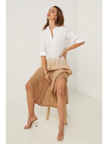 Fleur de Lin Jurk wit/beige