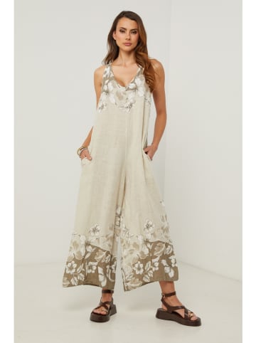 Fleur de Lin Jumpsuit in Beige