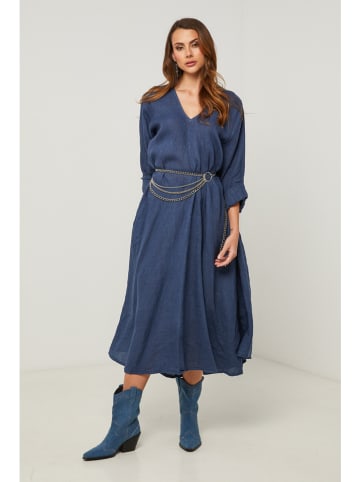 Fleur de Lin Kleid in Dunkelblau