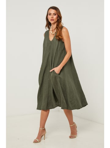 Fleur de Lin Kleid in Khaki