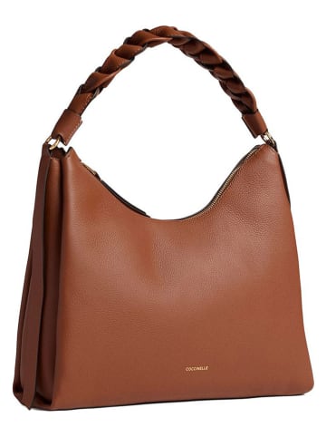COCCINELLE Leren schoudertas lichtbruin - (B)34 x (H)23 x (D)11 cm