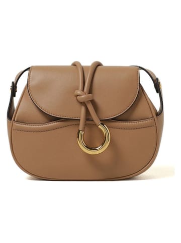 COCCINELLE Leder-Umhängetasche in Hellbraun - (B)22 x (H)18 x (T)6 cm