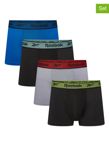 Reebok 4er-Set: Boxershorts in Schwarz/ Grau/ Blau