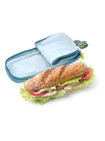 IRIS Barcelona Sandwichtasche "On the go" in Türkis/ Grün - (B)11 x (H)25 x (T)3,5 cm