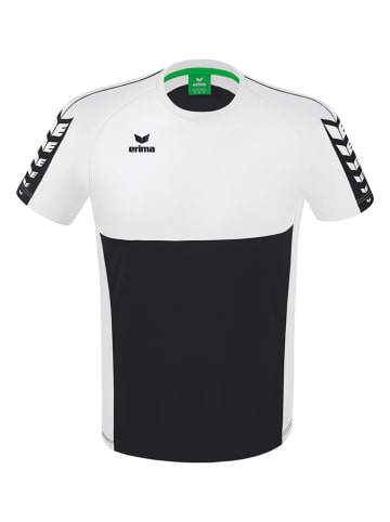 erima Koszulka sportowa "Six Wings" w kolorze czarno-białym