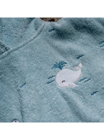 Filibabba Badeponcho "Christian's Whale Tales" in Hellblau