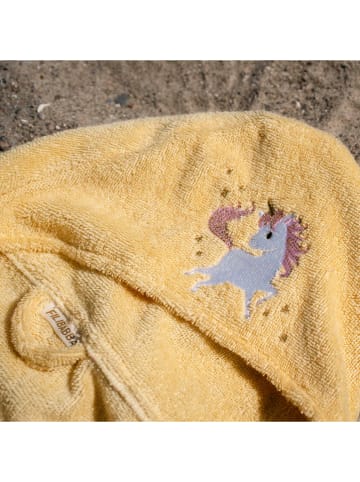Filibabba Ręcznik z kapturem "Unicorn Shores" w kolorze żółtym