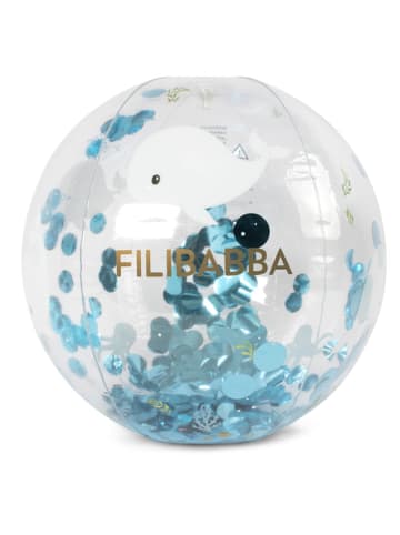 Filibabba Piłka "Christian's Whale Tales" w kolorze Blau - Ø 40 cm - 3+