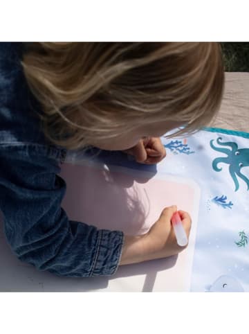 Filibabba Wassermalmatte "Christian's Whale Tales" in Hellblau - ab 3 Jahren