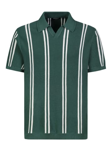 Sublevel Gebreid poloshirt donkergroen/wit